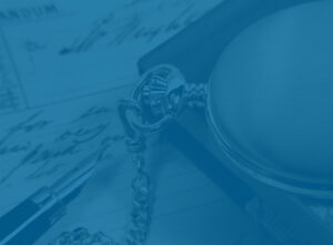 Pocket watch and pen, representing creation of a trust