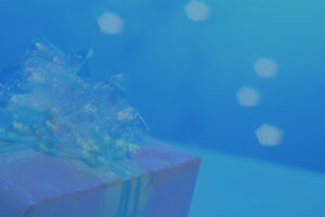 Gift package to represent charitable contributions for holiday season.