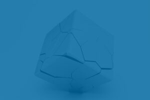 Cracking cube, metaphor for stock market volatility