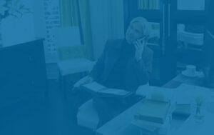 Woman in home office - self-employment concept