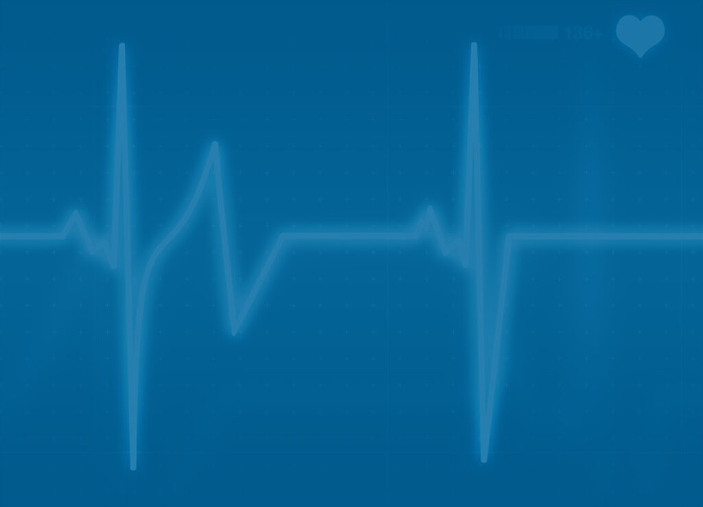 Medical heartbeat monitor, representing HSA (health savings account) for small businesses.