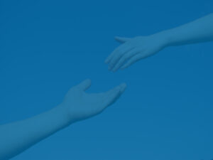 Helping hands, charitable giving concept